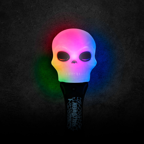 Halloween-i LED lámpa - koponya - elemes