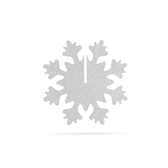 Karácsonyi dekor - jégkristály - ezüst  - 7 x 7 cm - 5 db / csomag