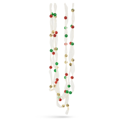 Karácsonyi organza girland - 2,7 m - 10 mm - többszínű