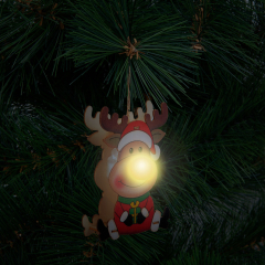 LED-es karácsonyfadísz fából - 3 különböző minta